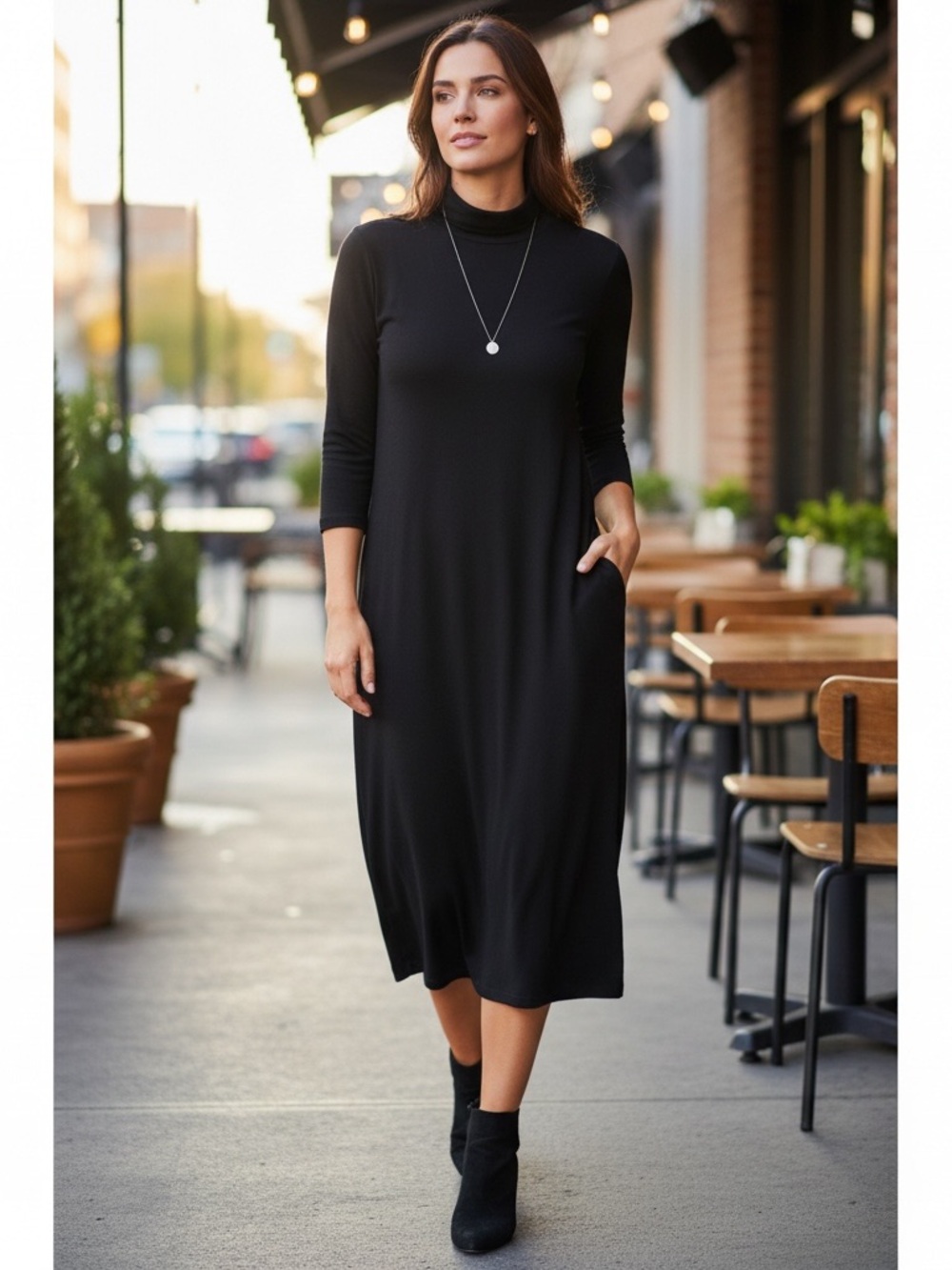 Lauren Ralph Lauren black turtle neck dress